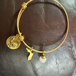 Gold Charm Bangle Bracelet